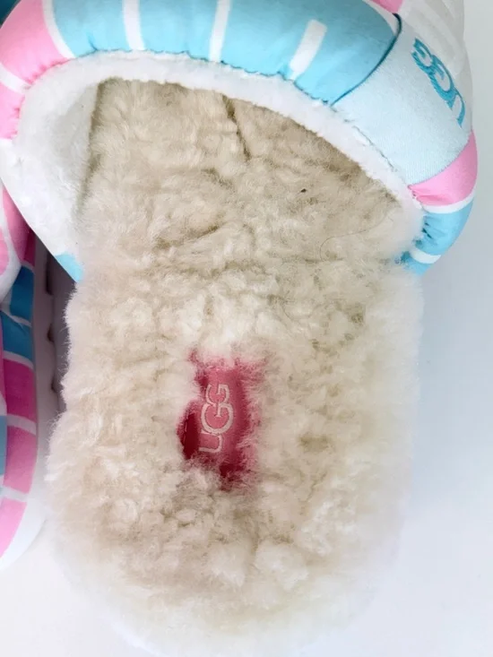 UGG Pride Maxi Platform Slide Sandal Pink Blue Size 8 multicolor Summer sandal - Picture 8 of 11